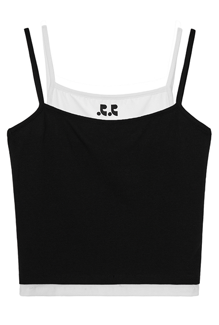 LAYERED SLEEVELESS双层吊带背心 黑色